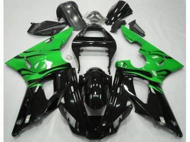 00-01 Noir Flamme & Vert R1 Carénage Moto