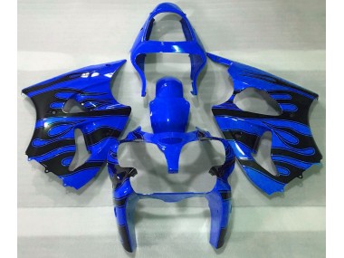 00-02 Bleu & Noir Flamme ZX6R Carénage Moto