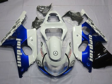 00-02 Jordan Blu E Bianco GSXR 1000 Carénage Moto